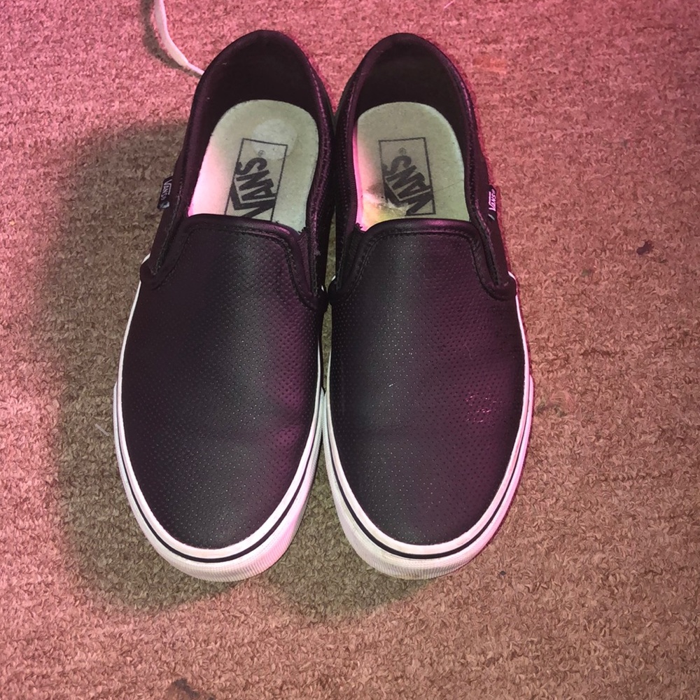 Leather slip on Vans